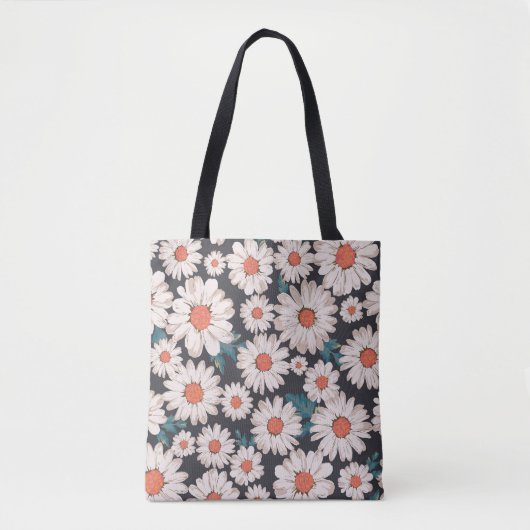 Nahtloses Blossom Daisy Blume Muster Tasche (Vorderseite)