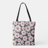 Nahtloses Blossom Daisy Blume Muster Tasche (Rückseite)