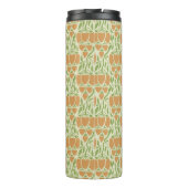 Nahtloses Blumendesign im Jugendstil Thermosbecher (Rückseite)