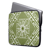 Nahtloses, blumengeometrisches Muster. Vintage Erk Laptopschutzhülle (Vorderseite Links)