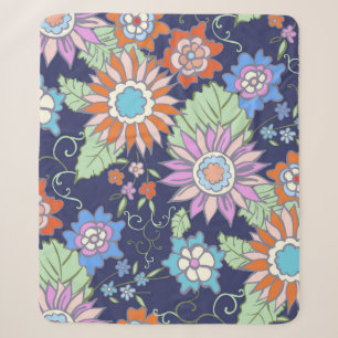 Nahtloses Blumenhintergrundmuster Frühling - Somme Sherpadecke