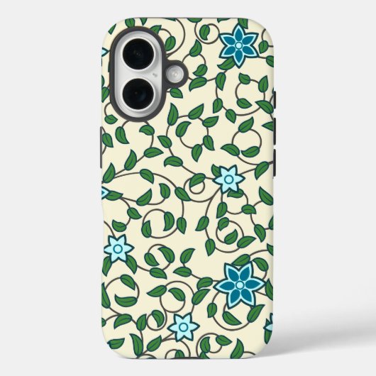 Nahtloses Blumenmuster auf beigem Hintergrund Case-Mate iPhone Hülle (Rückseite)