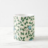 Nahtloses Blumenmuster auf beigem Hintergrund Kaffeetasse (Mittel)