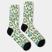 Nahtloses Blumenmuster auf beigem Hintergrund Socken (Rechts)