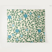 Nahtloses Blumenmuster auf beigem Hintergrund Wandteppich (Vorderseite (Horizontal))