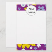 Nahtloses Blumenmuster Briefpapier (Vorne/Hinten)