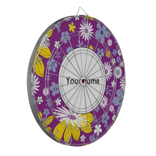 Nahtloses Blumenmuster Dartscheibe (Vorderseite Links)