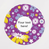 Nahtloses Blumenmuster Etiketten (Design 2)