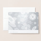 Nahtloses Blumenmuster Folienkarte (Rückseite mit Umschlag)