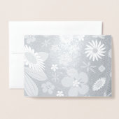 Nahtloses Blumenmuster Folienkarte (Vorderseite mit Umschlag)