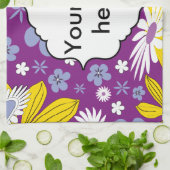 Nahtloses Blumenmuster Geschirrtuch (Gefaltet)