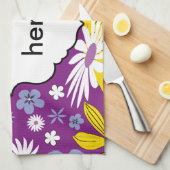 Nahtloses Blumenmuster Geschirrtuch (Viertel Falte)