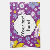 Nahtloses Blumenmuster Geschirrtuch (Vertikal)