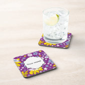 Nahtloses Blumenmuster Getränkeuntersetzer (Rechte Seite)