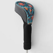 Nahtloses Blumenmuster - Golf Head Cover Headcover (angewinkelt)