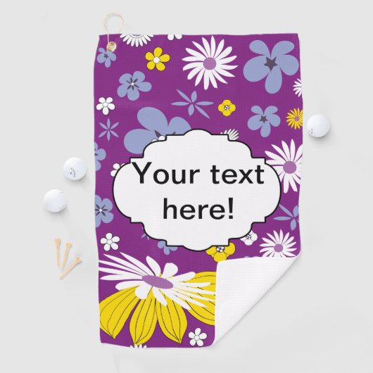 Nahtloses Blumenmuster Golfhandtuch (Insitu)