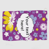 Nahtloses Blumenmuster Golfhandtuch (Horizontal)