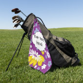 Nahtloses Blumenmuster Golfhandtuch (Gras)