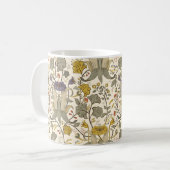 Nahtloses Blumenmuster im Stil von William Morris Kaffeetasse (Vorderseite Links)