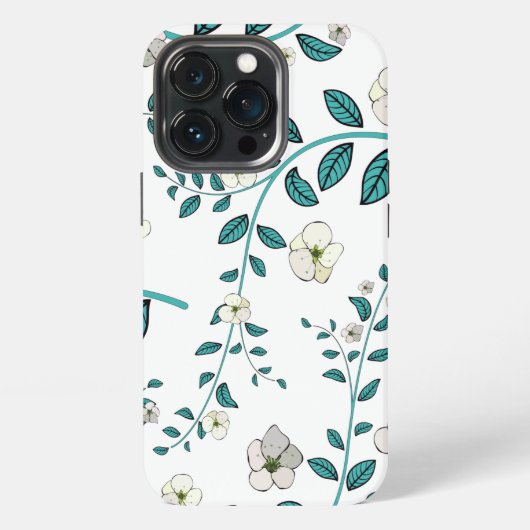 Nahtloses Blumenmuster  iPhone Hülle (Hinten)