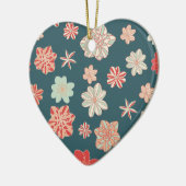 Nahtloses Blumenmuster Keramik Ornament (Links)