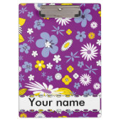 Nahtloses Blumenmuster Klemmbrett (Vorderseite)