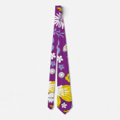 Nahtloses Blumenmuster Krawatte (Rückseite)