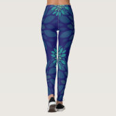 Nahtloses Blumenmuster Leggings (Rückseite)