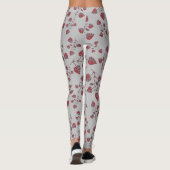 Nahtloses Blumenmuster Leggings (Rückseite)
