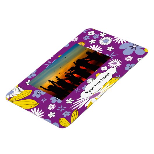 Nahtloses Blumenmuster Magnet (Linke Seite)