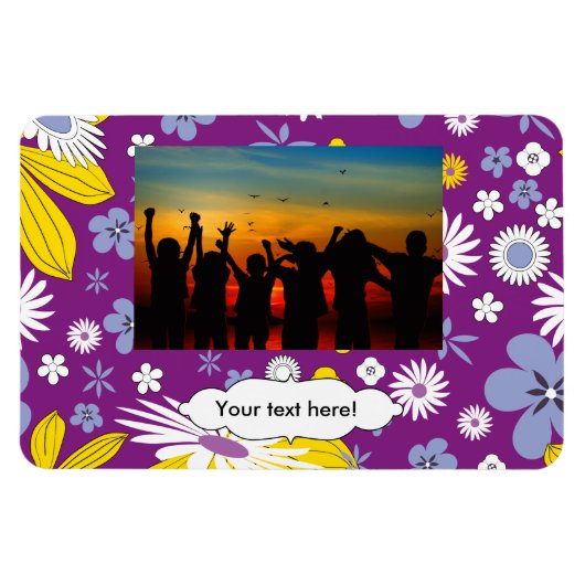 Nahtloses Blumenmuster Magnet (Horizontal)