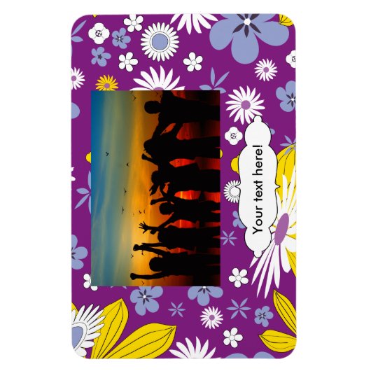 Nahtloses Blumenmuster Magnet (Vertikal)