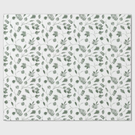 nahtloses Blumenmuster mit Blättern Geschenkpapier
