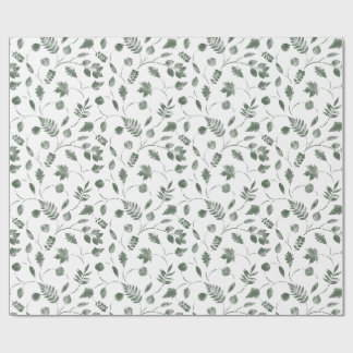 nahtloses Blumenmuster mit Blättern Geschenkpapier