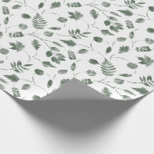 nahtloses Blumenmuster mit Blättern Geschenkpapier (Ecke)