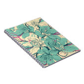 nahtloses Blumenmuster mit blauer Orchidee, Notizblock (Rechte Seite)