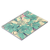 nahtloses Blumenmuster mit blauer Orchidee, Notizblock (Linke Seite)