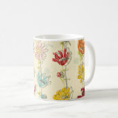 Nahtloses Blumenmuster mit handgezeichnet Blume Kaffeetasse (VorderseiteRechts)