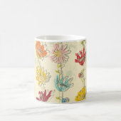 Nahtloses Blumenmuster mit handgezeichnet Blume Kaffeetasse (Mittel)