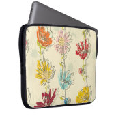 Nahtloses Blumenmuster mit handgezeichnet Blume Laptopschutzhülle (Vorne Rechts)