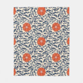 Nahtloses Blumenmuster mit lebendiger orangefarben Fleecedecke (Vorderseite)
