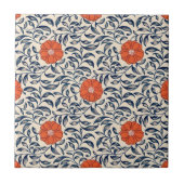 Nahtloses Blumenmuster mit leuchtender orangefarbe Fliese (Vorderseite)