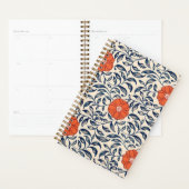 Nahtloses Blumenmuster mit leuchtender orangefarbe Planer (Anzeige)