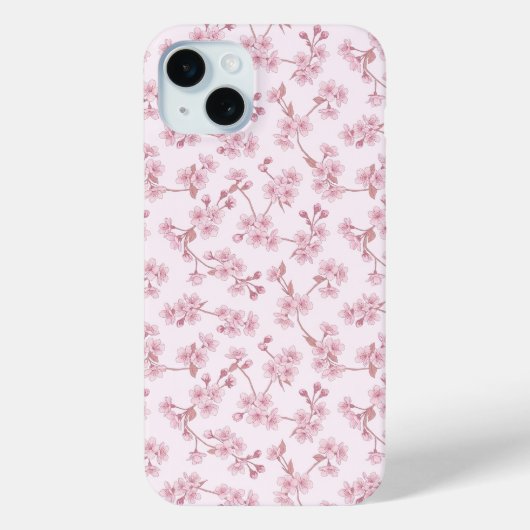 Nahtloses Blumenmuster mit rosa Kirschblüten Case-Mate iPhone Hülle (Rückseite)