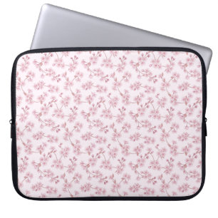 Nahtloses Blumenmuster mit rosa Kirschblüten Laptopschutzhülle