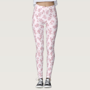 Nahtloses Blumenmuster mit rosa Kirschblüten Leggings