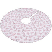 Nahtloses Blumenmuster mit rosa Kirschblüten Polyester Weihnachtsbaumdecke (Schrägansicht)