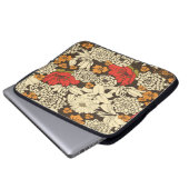 Nahtloses Blumenmuster mit roten Blume Laptopschutzhülle (Vorne Knopf)