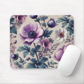 nahtloses Blumenmuster mit schöner Anemone Mousepad (Mit Mouse)