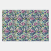 Nahtloses Blumenmuster Möbel-Decoupage Geschenkpapier Set (Vorderseite 3)